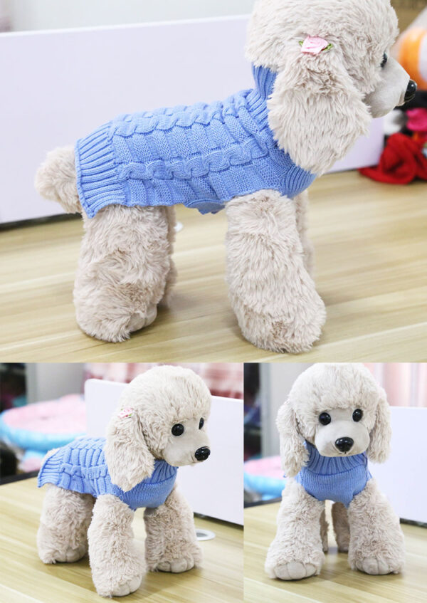 Cashmere Twisted Rope Pet Sweater, Dog Clothes, Pet Products - Image 10