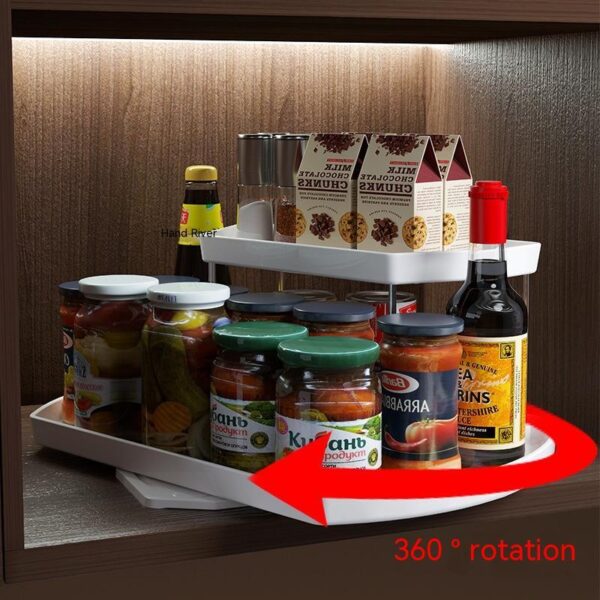 Kitchen Refrigerator Rotating Dining Tray Refrigerated Drinks - Image 3