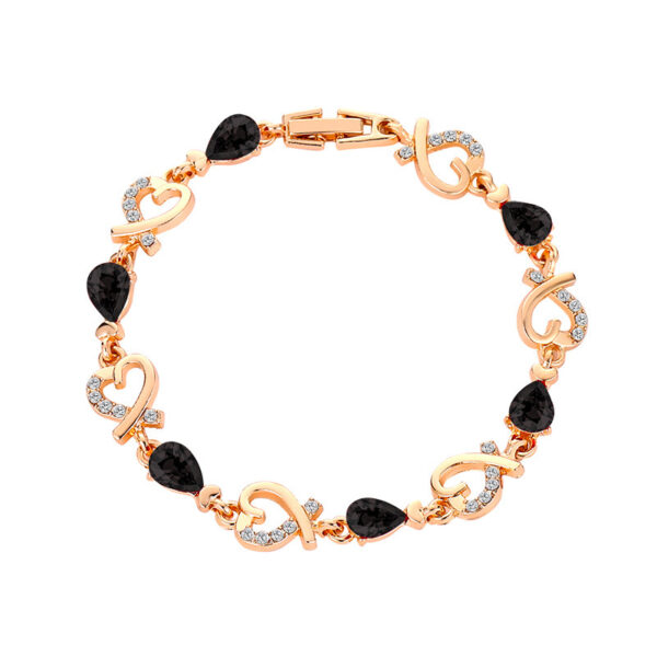 Hollow Love Bracelet With Rhinestones Fashion Temperament Heart-shaped Bracelet For Valentine's Day Gift Jewelry - Image 4