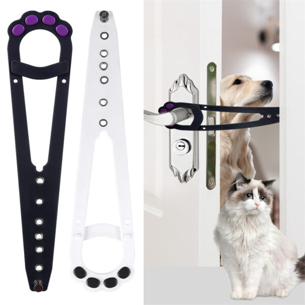 Pet Cat Door Holder Latch Prevents Dogs From Entering Cat Supplies Adjustable Elastic Gate Lock Keep Dog Out Pet Cat Accessories